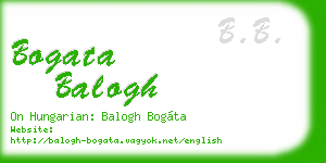 bogata balogh business card