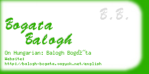 bogata balogh business card